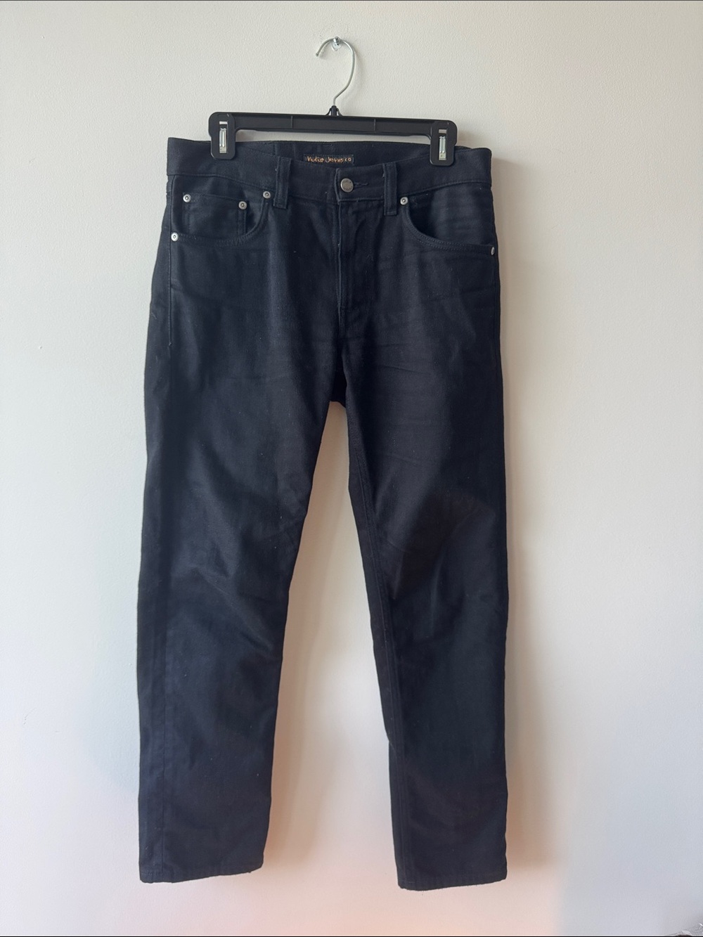 Nudie Jeans Black Slim Straight Men’s Jeans